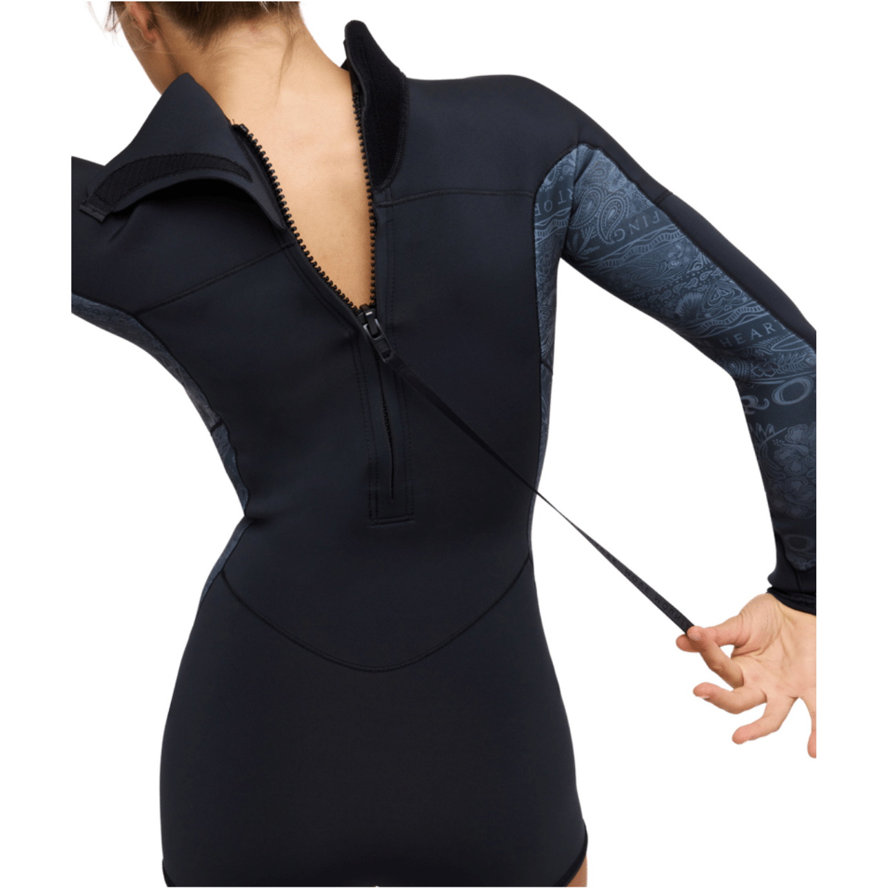 2026 Roxy Womens Swell Natural 2mm Back Zip Long Sleeve Spring Wetsuit 26BW243504 - Bandana